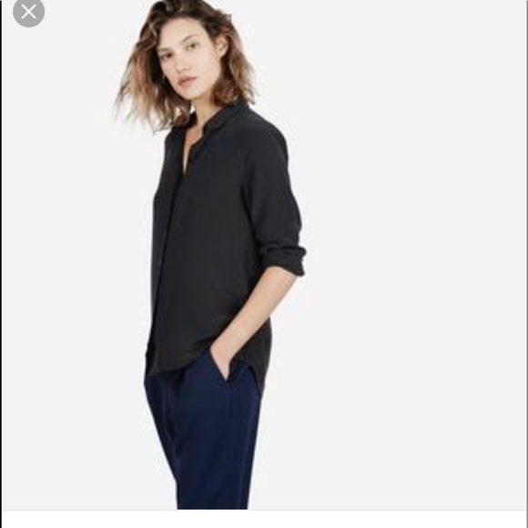 Everlane Tops - Everlane Silk Round Collar Shirt